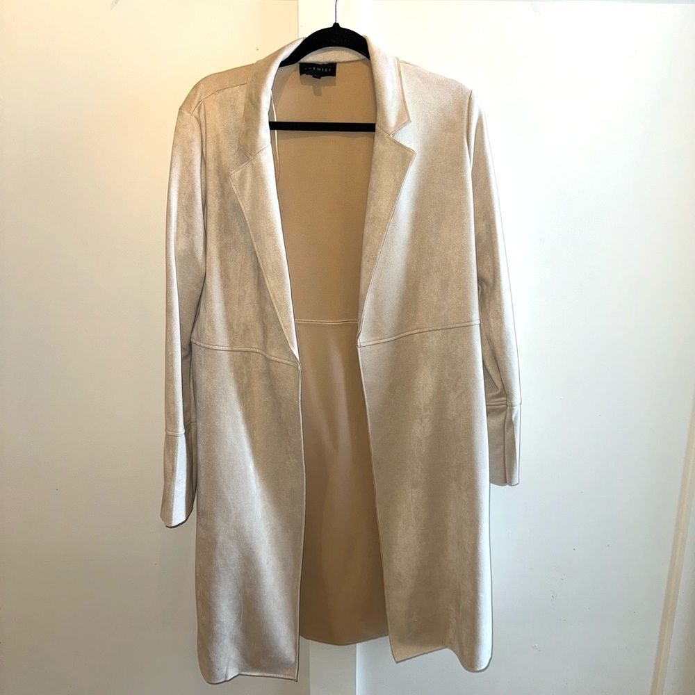 Premise Faux Suede Cardigan Jacket